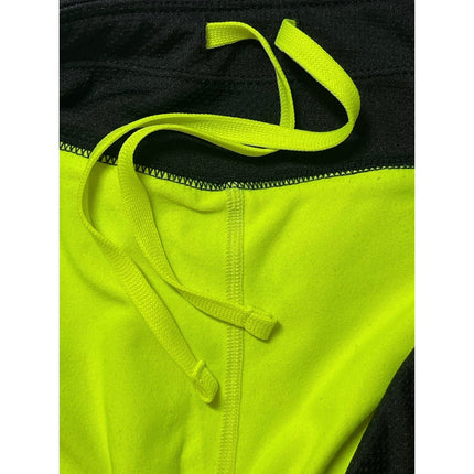 Lauren Ralph Lauren Black Neon Mid Rise Elastic Waist Active Running Shorts Sz M