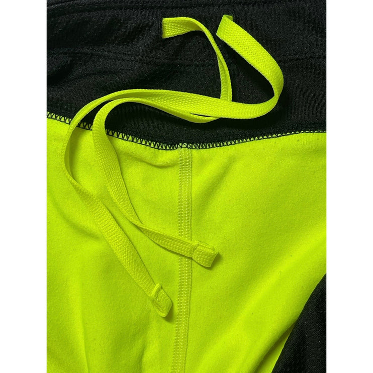Lauren Ralph Lauren Black Neon Mid Rise Elastic Waist Active Running Shorts Sz M