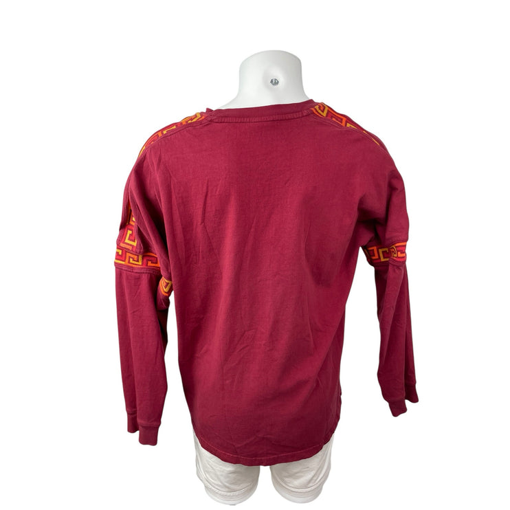 Urban Outfitters Red Greek Key Crew Neck Long Sleeve Sweatshirt Sweater Top XL