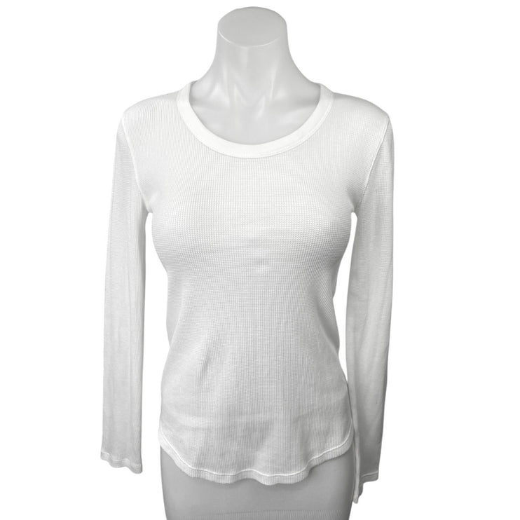 Gap Women's White Round Neck Long Sleeve Pullover Casual T Shirt Top Size XS