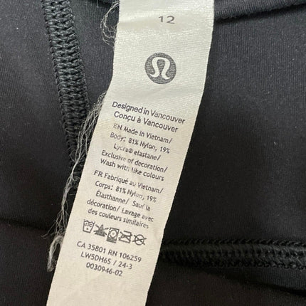 Lululemon Women's Black High Rise Activewear Athletic Yoga Leggings Pants Sz 12