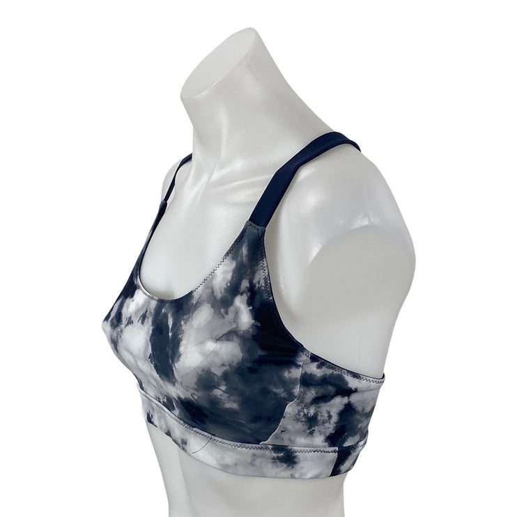 SoulCycle Blue Tie Dye Crossback Yoga Workout Athletic Sports Bra Crop Top Sz S