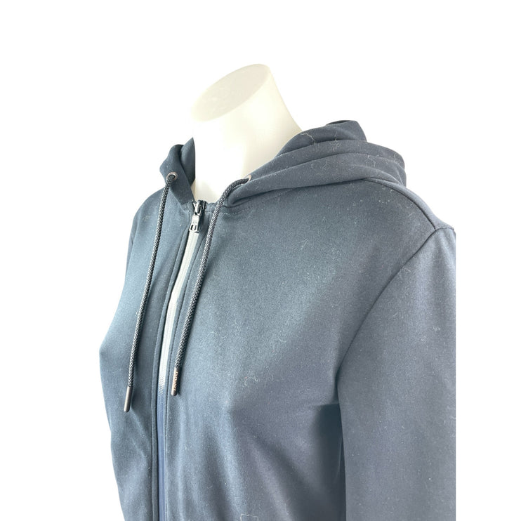 Armani Exchange Women's Navy Blue Full Zip Hoodie Hooded Sweatshirt Top Size S