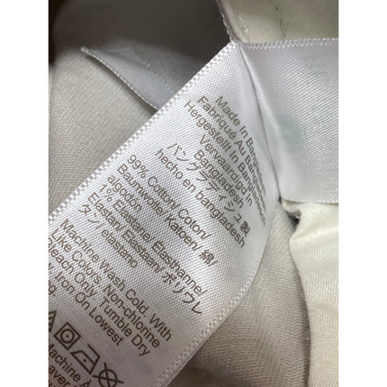J.Crew Women's Off-White High Waisted Straight Leg Chino Khaki Trousers Pants 30