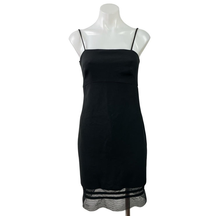 BCBGMaxazria Black Sleeveless Cami Camisole Mini Bodycon Slip Tank Dress Size 0