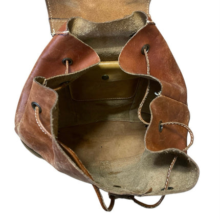 Patricia Nash Vasto Brown 100% Italian Leather Classic Buckle Backpack Size OS