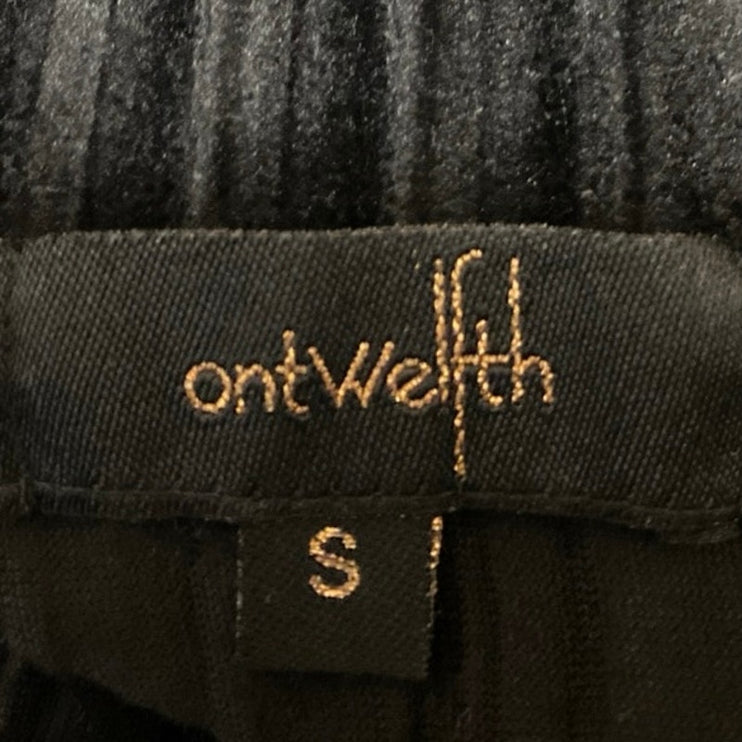 Ontwelfth Women's Black Pleated Knit Long Sleeve Turtleneck Sweater Top Size S
