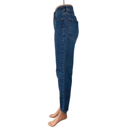Old Navy  Blue High Rise Slim Boyfriend Classic Straight Mom Denim Jeans Pants 8