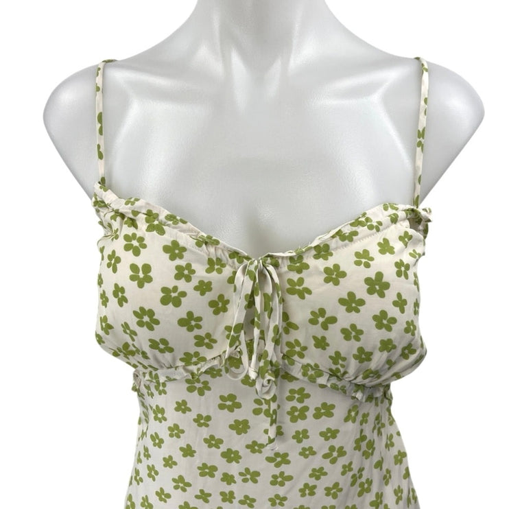NEW Faithfull The Brand Gita Green Floral Sleeveless Smocked Maxi Midi Dress 4