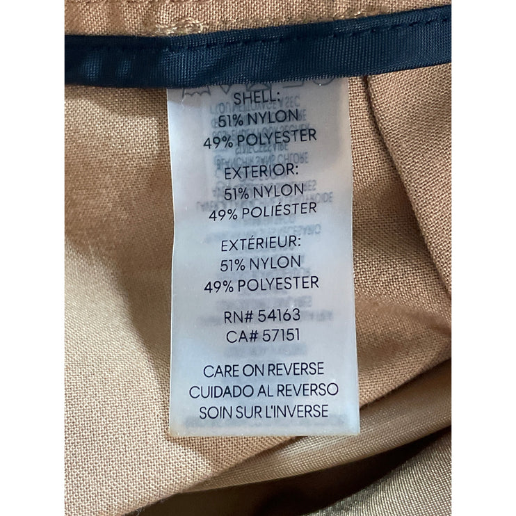 Calvin Klein Women's Brown High Rise Tie Waist Paperbag Trousers Dress Pants 4
