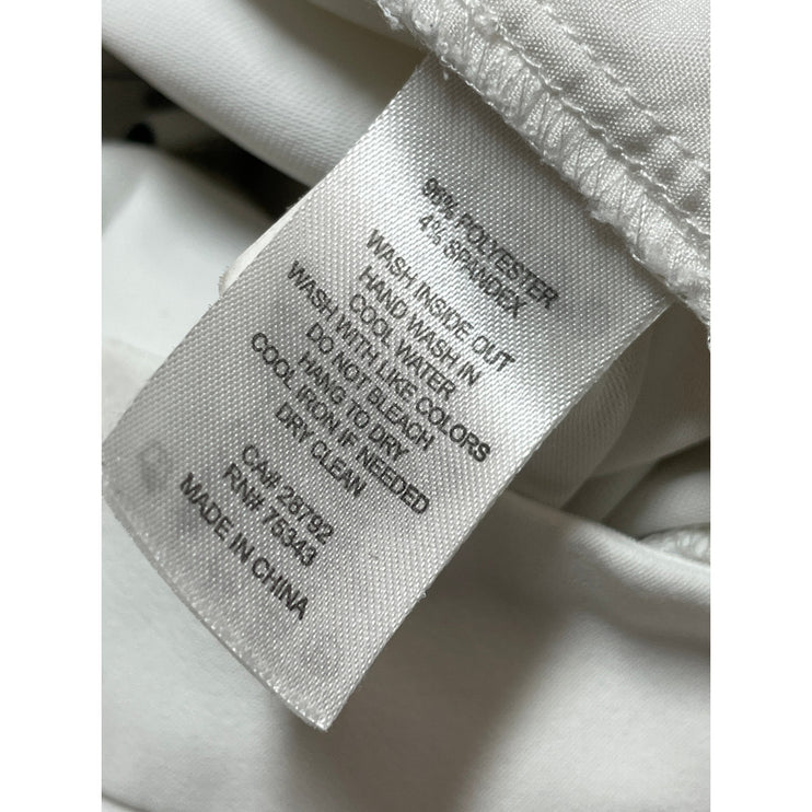 Rachel Zoe Women's White Pleated High Rise Palazzo Wide Leg Trousers Pants Sz 4