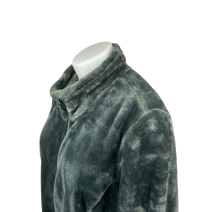 32 Heat Women's Green Fleece Long Sleeve Full Zip Cardigan Sweater Jacket Top 3X