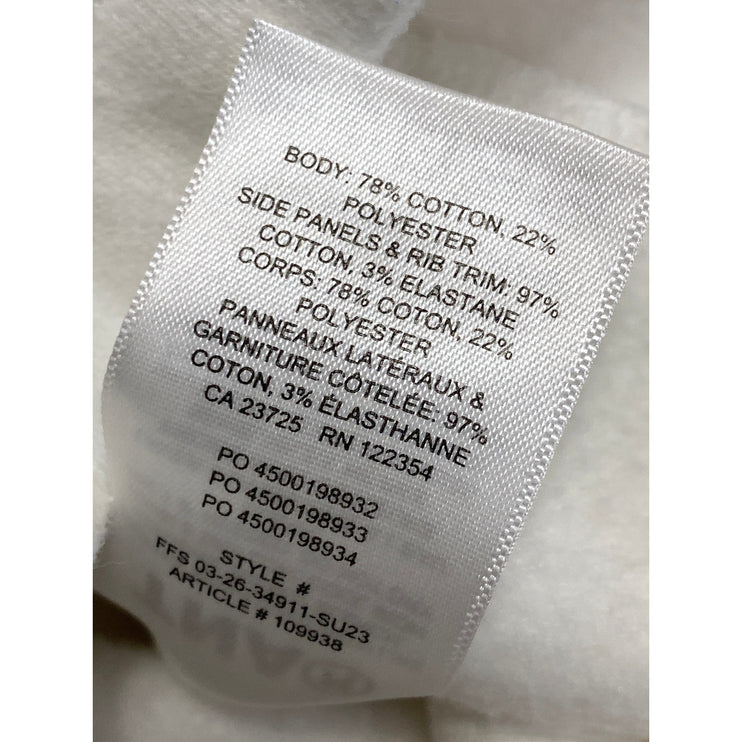 Aritzia TNA Sweatfleece Women's White Boyfriend Fit Lounge Mini Shorts Size S