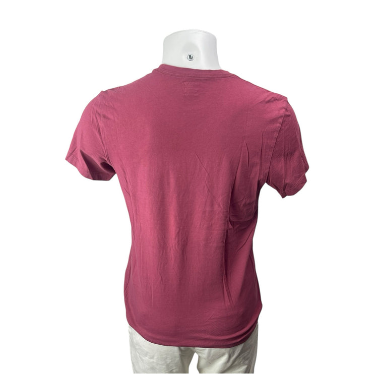 J.Crew Mens Red Slim Washed Crew Neck Short Sleeve Pocket T Shirt Tee Top Size M