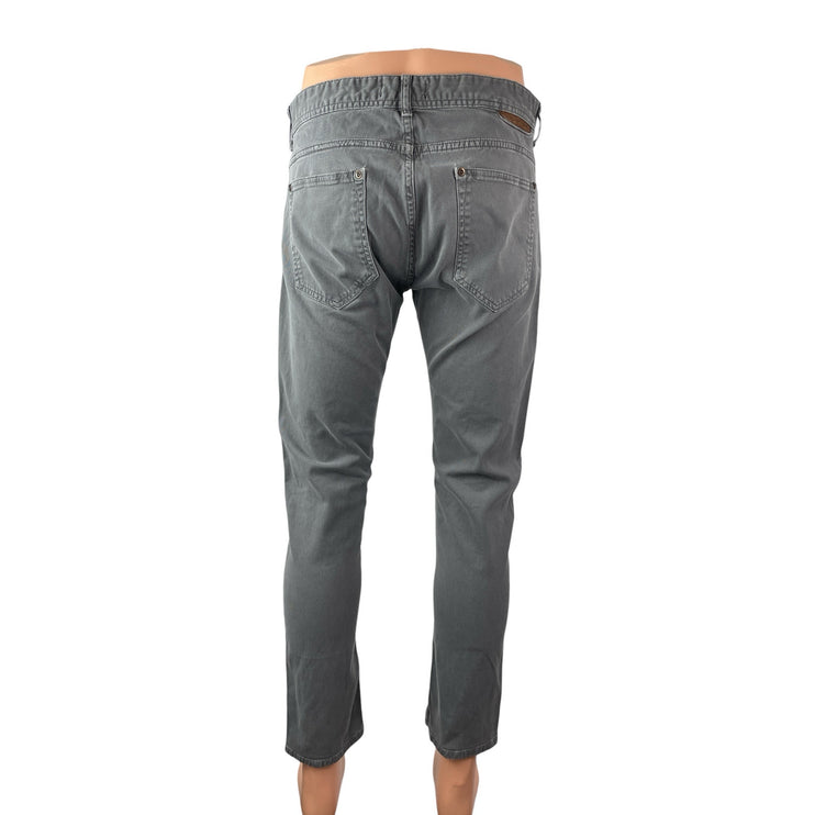 Zara Men's Gray High Waisted Classic Slim Skinny Straight Denim Jeans Pants 34