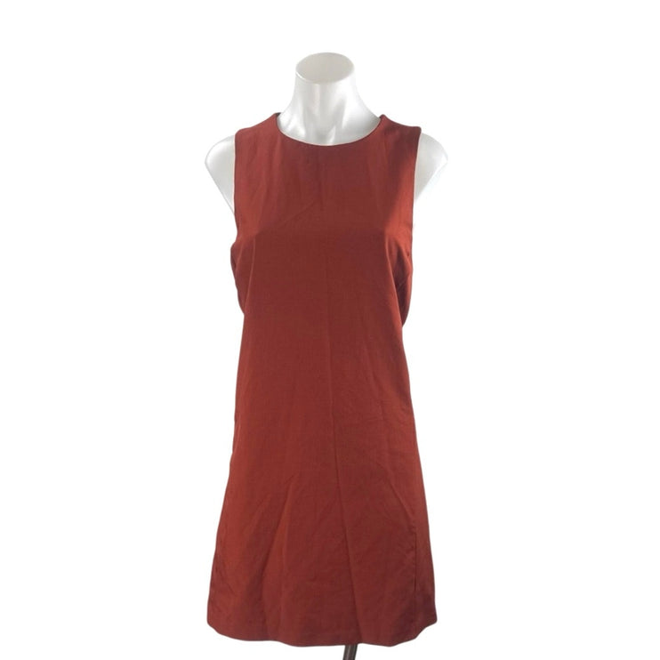 Banana Republic Orange Brown Sleeveless Mini Tank A-Line Shift Sheath Dress 12