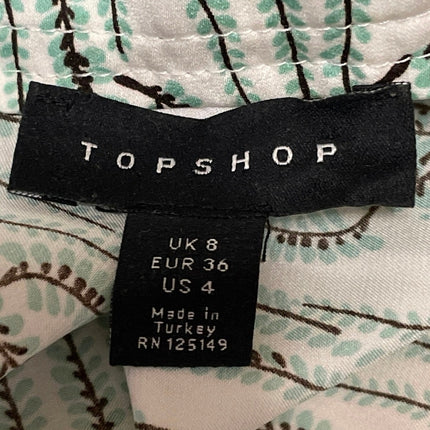 Topshop Women's Multicolor Asymmetric Printed Ruffle Midi Flared A-Line Skirt 4
