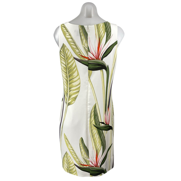 Ann Taylor Women's Multicolor Floral Sleeveless Back Zip Mini Tank Shift Dress 8