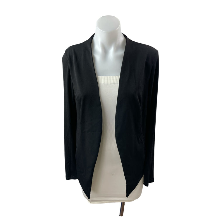 BCBGeneration Womens Black Long Sleeve Open Cardigan Office Blazer Coat Jacket S