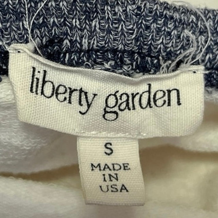 Liberty Garden Women's Cream Black Fleece Colorblock Pullover Sweater Top Size S