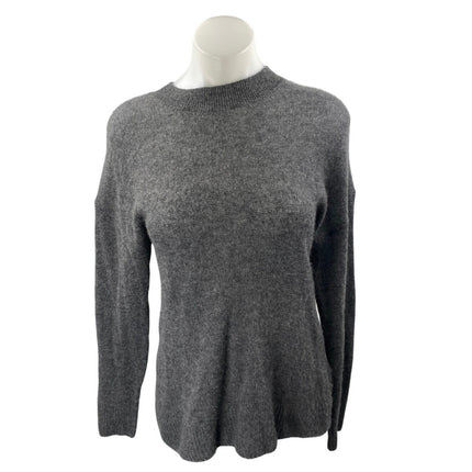 Naadam 100% Cashmere Women's Gray Knit Mock Neck Long Sleeve Sweater Top Size XS