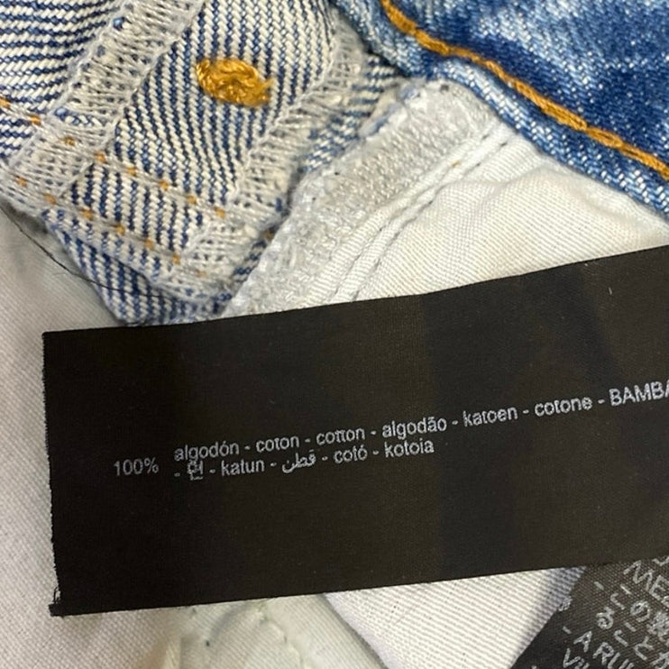 NEW Zara Women's Blue Medium Wash High Rise Relaxed Straight Denim Jeans Size 2