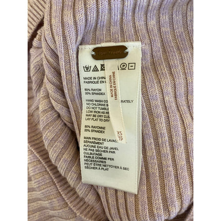 Free People Too Good Women's Pink Rib Knit Off Shoulder Thong Bodysuit Top Sz XS