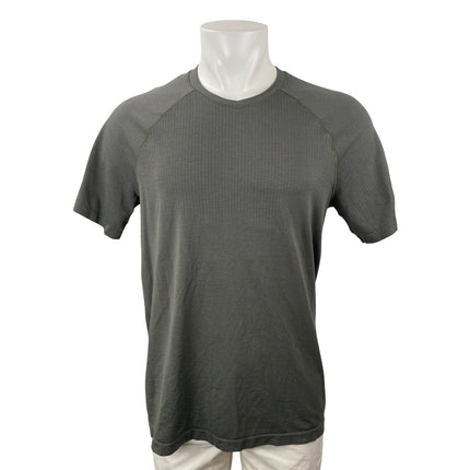 Lululemon Men's Gray Short Sleeve Running Workout Athletic T Shirt Tee Top L/XL