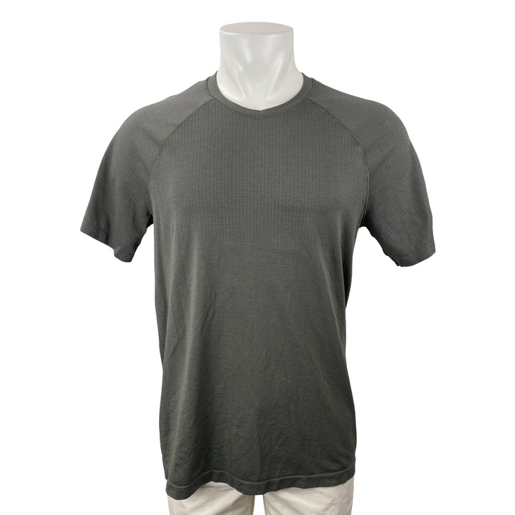 Lululemon Men's Gray Short Sleeve Running Workout Athletic T Shirt Tee Top L/XL