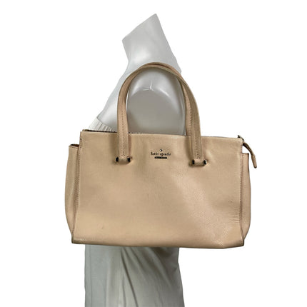 Kate Spade New York Cream Beige 100% Leather Shoulder Tote Handbag Size OS