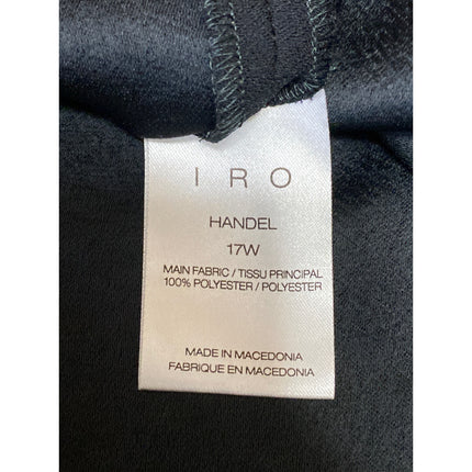IRO Women Black Cutout Tie Neck Bow Relaxed Long Sleeve Poncho Blouse Top Size 6