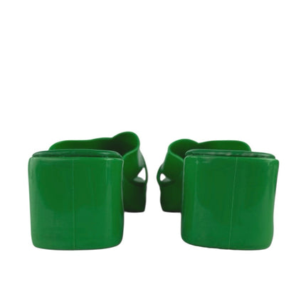 Jeffrey Campbell Bubblegum Women's Green Block Heel Slip On Platform Sandals 8