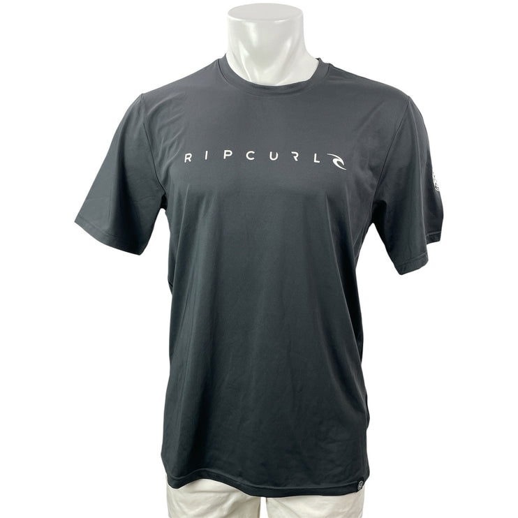 Rip Curl Mens Black Short Sleeves Graphic Print Pullover Tee T-shirt Top Size L