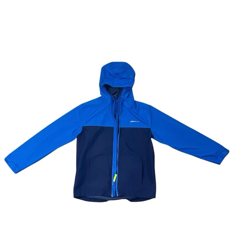 Eddie Bauer Kids Blue Color Block Full Zip Hooded Hoodie Windbreaker Jacket 14