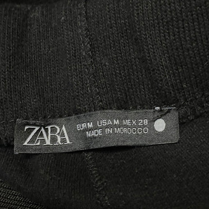 Zara Women's Black Knit High Waisted Pull On Slit Straight Midi Skirt Size M