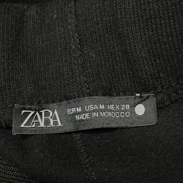 Zara Women's Black Knit High Waisted Pull On Slit Straight Midi Skirt Size M