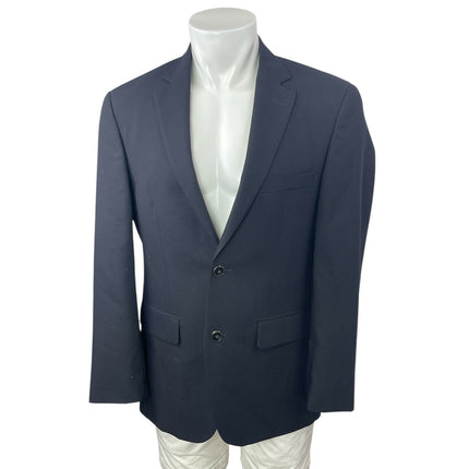 Wilke Rodriguez Mens Blue Long Sleeve Single Breasted Blazer Suit Coat Jacket M