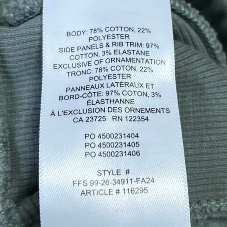 Aritzia Sweatfleece Women's Green Drawstring Boyfriend Fit Sweat Shorts Size XS