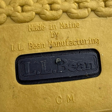 L.L. Bean Women's Brown Navy Leather Round Toe Lace-Up Duck Rain Boots Size 7