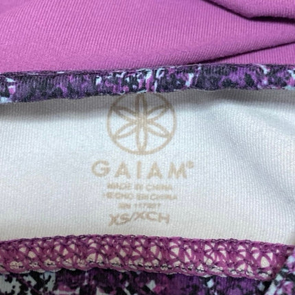 GAIAM Purple Sleeveless Strappy Yoga Workout Athletic Sports Bra Crop Top XS