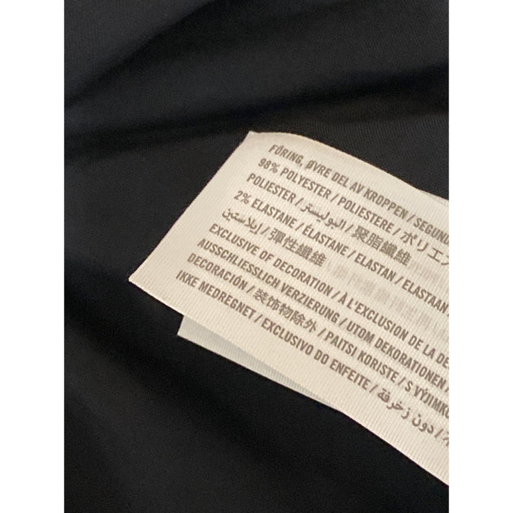 Abercrombie & Fitch Black Silk Satin Plunge Sleeveless Fit & Flare Mini Dress L