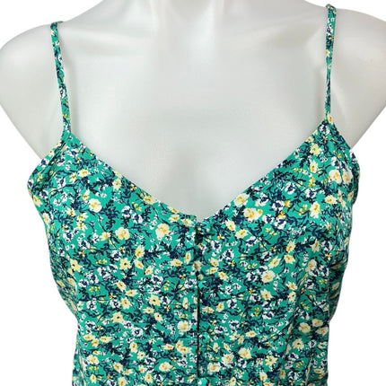 Old Navy Green Multicolor Floral V-neck Spaghetti Strap Cami Camisole Tank Top S