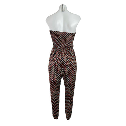 Sans Sauci Multicolor Geometric Strapless Tube Tie Boho Bandeau Jumpsuit Size M