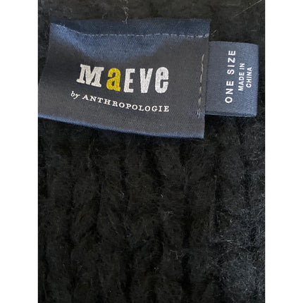 Anthropologie Maeve Black Bauble Knit Chunky Striped Sweater Vest Top Size OS
