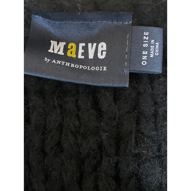 Anthropologie Maeve Black Bauble Knit Chunky Striped Sweater Vest Top Size OS
