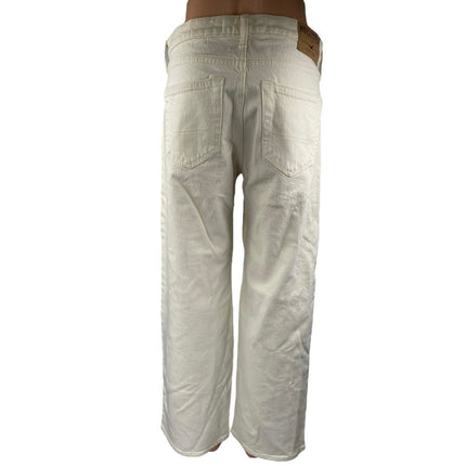 Hollister Women's White Cream High Waist Wide Leg Baggy Denim Jeans Pants Sz 30