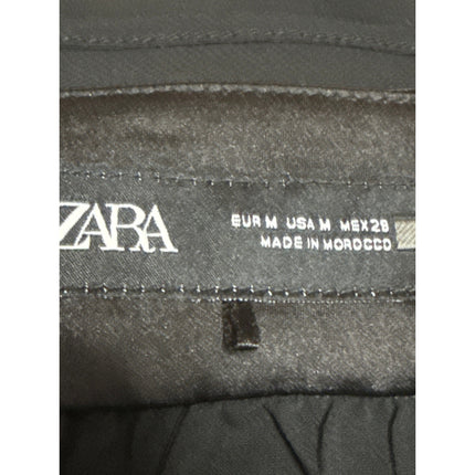 Zara Women's Black Sheer Mesh Sleeveless V Neck Crop Camisole Tank Blouse Top M