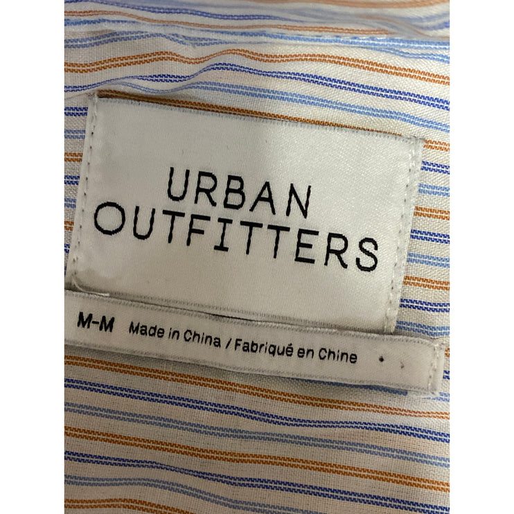 Urban Outfitters Women's Multicolor Striped Long Belle Sleeve Button Up Shirt M
