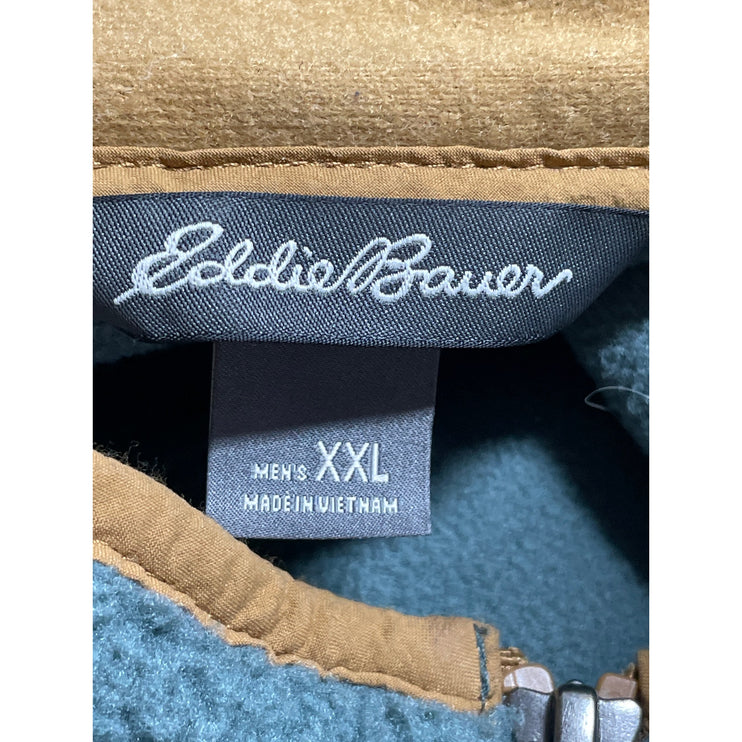 Eddie Bauer Quest 300 Sherpa Fleece Green Body Warmer Gilet Vest Sweater Top XXL