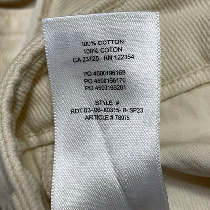 Aritzia TNA Greenwhich Cream Twill Straight High Rise Carpenter Trousers Pants 0